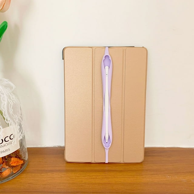 Étui de Protection Stylo pour Porte-Crayon Apple Sticker Tablette Tactile Mini Stylo Pochette Ultra-Mince Porte-Plume Violet