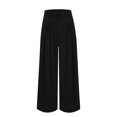 thumbnail image 4 of Xunlbb Wide Leg Scrub Pants for Women, Spring Summer Casual Loose Solid Color Fashion Pockets Outwear Long Pants For Women ,Black S, 4 of 5