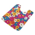 thumbnail image 7 of Yayeee Bath Rug for Bathroom Floor Non Slip Contour Fluffy Soft Absorbent Mat, 20"x24", Red Whimsical Floral, 7 of 7