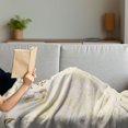 thumbnail image 3 of Beige Soft Flannel Fleece Blanket, Antique Classic Backdrop with Curving Branch Nostalgic Vintage Silhouettes Artwork, Cozy Plush for Indoor and Outdoor Use, 50" x 70", Yellow Beige, by Ambesonne, 3 of 5