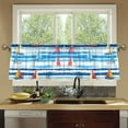 thumbnail image 4 of Yayeee Kitchen Curtains Tier Set of 2 Light Filtering 57"x24" Over Sink Window Panels, Yellow Sailboats, 4 of 7