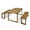 Natural, variant on GDF Studio Bies Outdoor Acacia Wood Picnic Set, Natural