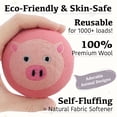 thumbnail image 3 of WHIFEA 6 Pcs XL Wool Dryer Balls, Cute Pig Shapes, Reusable Natural Wool, Reduce Drying Time, Anti-Static, Soften Fabric, Moisture-Proof Storage Box, Eco-Friendly Laundry Aid, Pink, 3 of 8