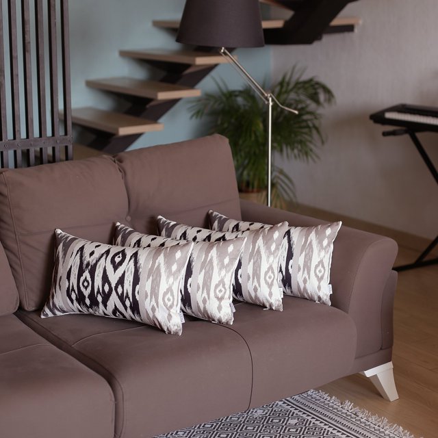 Housse de Coussin Lombaire Décorative Ikat (Ensemble de 4)