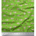 thumbnail image 1 of Soimoi Moss Georgette Fabric Dot,Leaves & Periwinkle Floral Decor Fabric Printed Yard 42 Inch Wide, 1 of 1