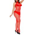 thumbnail image 4 of Levmjia Womens Sleeveless Fishnet Bodystocking One Piece Lingerie Set High Neck Mesh Jumpsuit Stretchy Soft Breathable Romantic Private Date Nights Solid Color, 4 of 7