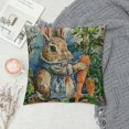 thumbnail image 2 of Shiartex Easter Pillow Covers Rabbit Bunny Carrot Truck Spring Flowers Decorative Throw Pillow Covers for Home Office Sofa Bed Couch, 2 of 5