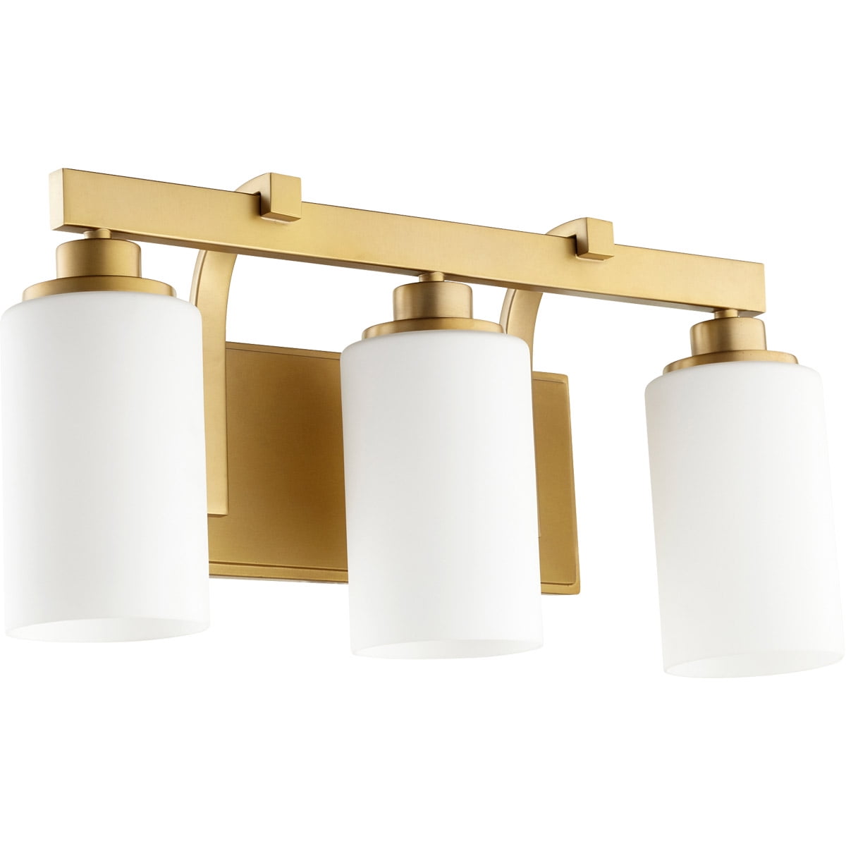 Bathroom Vanity 3 Light With Aged Brass Finish Medium Base Bulbs 20