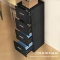 thumbnail image 4 of HOMCOM Classeur à 4 Tiroirs Armoire de Classement Verrouillable pour Formats A4 et Lettre, 4 of 10