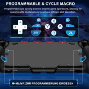 AgbbKmm Switch Controllers,Wireless Switch Pro Controller for Nintendo Switch/OLED Controller, Upgrade Full-Size Ergonomic One Piece Handheld Controller with Programmable, TURBO, Vibration