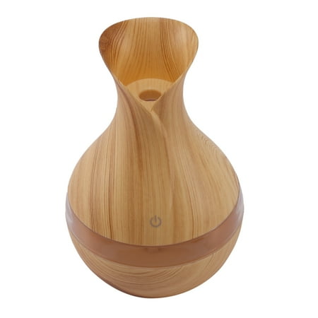 

300 Ml Ultrasonic Air Humidifier Oil Diffuser With Wood Grain 7 Color Changing Led Lights For Office Color