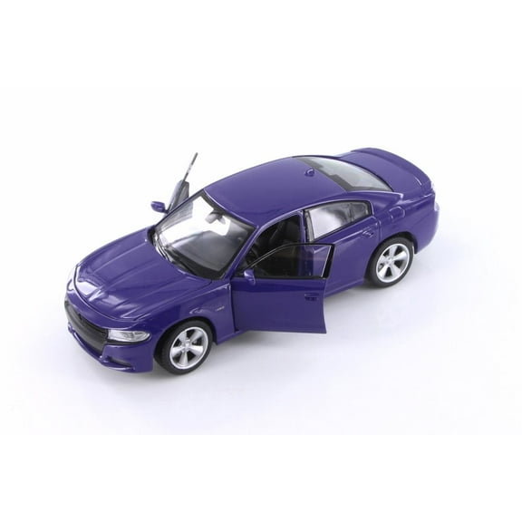 2016 Dodge Charger R/T Hardtop, Purple - Welly 24079WPR - 1/24 scale Diecast Model Toy Car