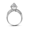 thumbnail image 2 of Diamond Princess 14kt White Gold Womens Round Diamond Cluster Ring 1/2 Cttw, 2 of 2