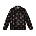 thumbnail image 4 of CCRFTGI Long Sleeve Shirts for Children Girls Causal Back To School Button Down Collared Tops Formal Floral Print Uniform Classic Fall Uniform Shirt with Pocket Black 6-7 Years, 4 of 4