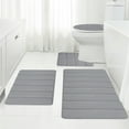 thumbnail image 6 of Twfbrm 4 Pieces Bathroom Rugs Set for Bathroom, Non-Slip Memory Foam Bath Mats with Toilet Lid Cover and U Shape Toilet Rug, Super Absorbent Quick Dry Shower Rug Machine Washable for Tub and Floor, 6 of 9