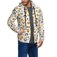 thumbnail image 2 of Wukai Dog Faces Print Men's Zip-Up Hoodie,Fleece Full-Zip Hoodie for Men, Hooded Sweatshirt-XX-Large, 2 of 5