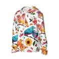 thumbnail image 2 of Kll Flowers Birds And Butterflies Print Men'S Women’s Upf 50+ Sun Protection Outdoor Hoodie Jacket Long Sleeve Fishing Hiking Performance Shirt- Medium, 2 of 8