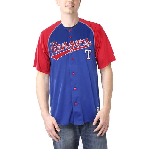 texas rangers button down jersey