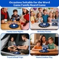 thumbnail image 6 of Word Game Family Board Games for Kids & Adults, 24 Letters Pressing Games, Fast-Paced Family Board Game for Learning Party Interactive, Blue, 6 of 7
