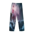 thumbnail image 3 of Lsque lighthouse Waves Torrential Rain Print Men's Pajama Pants, Lounge Pant - Comfortable Home Wear,Elastic Waistband, Stylish Design-X-Large, 3 of 9