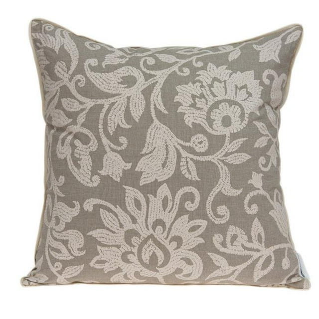 Parkland Collection PILD11161P Housse d'Oreiller de Transition Carrée Amila Tan avec Insert en Poly - 20 x 20 x 7 Po.