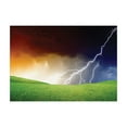 thumbnail image 1 of Ambesonne Landscape Jigsaw Puzzle Durable Cardboard, Thunder Field, 1000 pcs, Green Orange Blue, 1 of 2