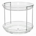 thumbnail image 3 of LazySpin 2 Tier Lazy Susan Turntable Cabinet Organizer, Rotating Kitchen Spice Organizer, Storage Rack for Kitchen, Fridge and Bathroom, Makeup Holder Cosmetic Storage and Organizer Clear, 3 of 8