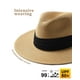 thumbnail image 2 of Sombrero para el sol FURTALK, sombrero de Panamá, ala ancha, Fedora Straw, UPF 80+, 2 of 8