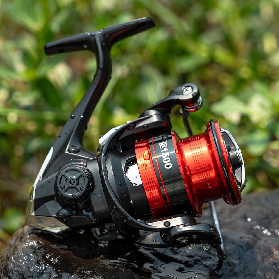 LINNHUE Fishing Reel LR1500 2500 1000-4000 Spinning Reel Deep Shallow Spool Metal Double Grip  Lure Reel Fishing Accessory