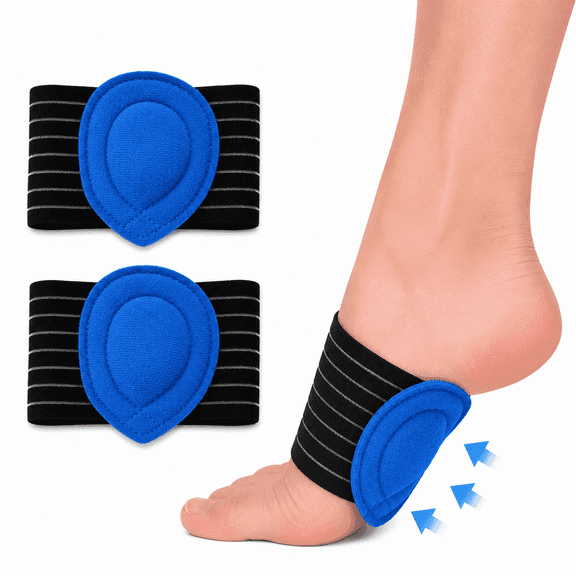 Arch Support Brace for Plantar Fasciitis, Adjustable Arch Support Sleeve for Flat Feet Foot Support Wrap for Men and Women Arch Cushion Support