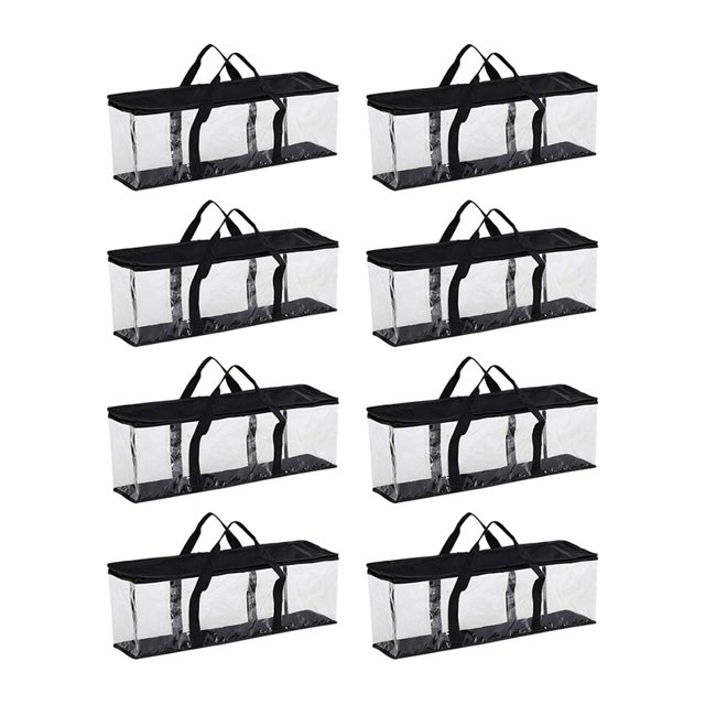 8X Grandes Bodegas Claras Dvd Cd Soporte de Almacenamiento Organizador de Bolsa de Transporte con de Cremallera Fácil