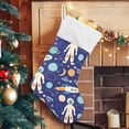 thumbnail image 5 of Coolnut 17.7 Inch Christmas Stockings, 1 PCS Space Pattern Presonalized Large Stocking Sock for Family Holiday Xmas Party Decorations, 5 of 7