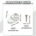 thumbnail image 2 of Uxcell Glass Retainer Clips, 60 Pcs 3.5mm Cabinet Glass Clips Mirror Holder Clips with Screws for Cabinet Doors, Transparent, 2 of 5