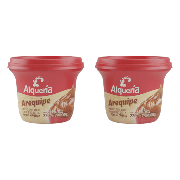 Alquería Tradicional Dulce de Leche, Colombian Caramel Spread, 220g (7.76 oz) Pack of 2, Authentic Imported Sweet Milk Spread
