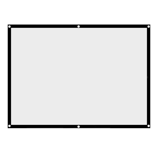 Projection Screen, Synthetic Polyester Fabric White 4:3 Projector Curtain For Open-air Cinema