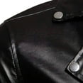 thumbnail image 5 of YODETEY Winter Men'S Casual Stand Collar Motorcycle Leather Jacket Coat Black 10(XL), 5 of 8