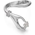 thumbnail image 6 of Trendy CZ Hand Open Rings for Women Unique Design Cubic Zirconia Crystal Dainty Adjustable Finger Comfort Fit Eternity Ring Promise Love Friendship Wedding Band Charm Jewelry for Her Girlfriend, 6 of 10