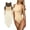 Coffee Milktea Beige, variant on Women's 3 Piece Bodysuits Sexy Ribbed One Piece Sleeveless Halter Neck Bodysuits
