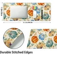 thumbnail image 6 of Watercolor Fall Pumpkins Gaming Mouse Pad XL Autumn Leaves Extended Big Large Desk Mat Non-Slip Rubber Base Stitched Edge Long Keyboard Mousepad for PC Computer Laptop,31.5×11.8 in, 6 of 6