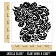 thumbnail image 2 of Floral Horse with Flowing Mane Swirls Square Rubber Stamp Stamping Scrapbooking Crafting - Large 2.75in, 2 of 7