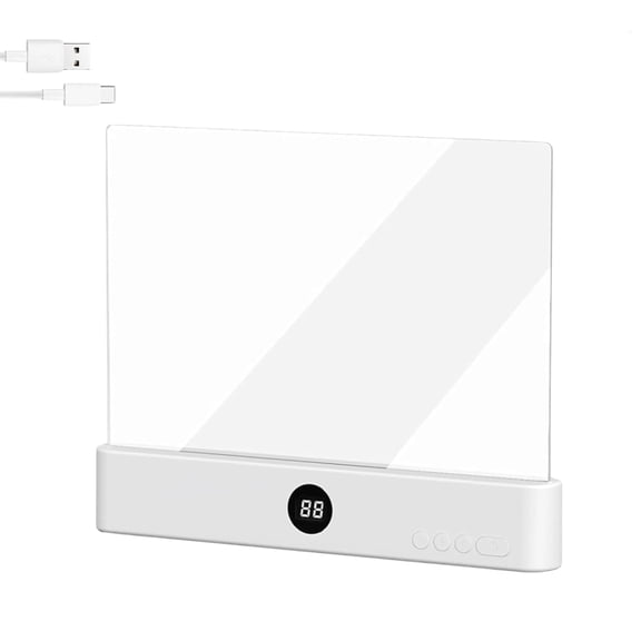 Flat Book Light Smart LED Reading Light, 2026 Upgraded Rechargeable Clear Full Page Reading Light with 3 Colors & Timer, Dimmable Panel Plate Book Lamp for Reading in Bed at Night, Gifts for Readers