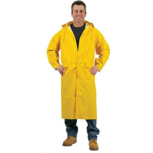Galeton 7970XLYW Repel Rainwear PVC Raincoat, 0.35 mm, 48" Long, X