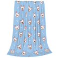 thumbnail image 2 of Honeii French Bulldog Head Print Fleece Blanket - Throw Blanket for Bed, Sofa, Couch, Camping, and Travel , Microplush Ultra Soft Warm Blanket-80"x60", 2 of 7