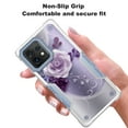 thumbnail image 3 of Rosebono Compatible With Motorola Moto G Stylus 5G 2023 Case, Hybrid Dual Layer Graphic Design Pattern Heavy Duty Protection Case For Motorola Moto G Stylus 5G 2023 (Purple Flower), 3 of 4