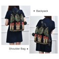 thumbnail image 4 of FORMRS Women's Travel Backpack Purse Anti-Theft Hidden Pockets Casual Shoulder Bag, Beige Striped Trees, 4 of 7