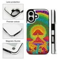 thumbnail image 3 of Compatible with iPhone 11 12 13 mini 14 15 16 Pro Max Plus Wallet Case with Card Holder, PU Leather Kickstand Card Slots Case ( Colorful Mushroom, iPhone 15), 3 of 7