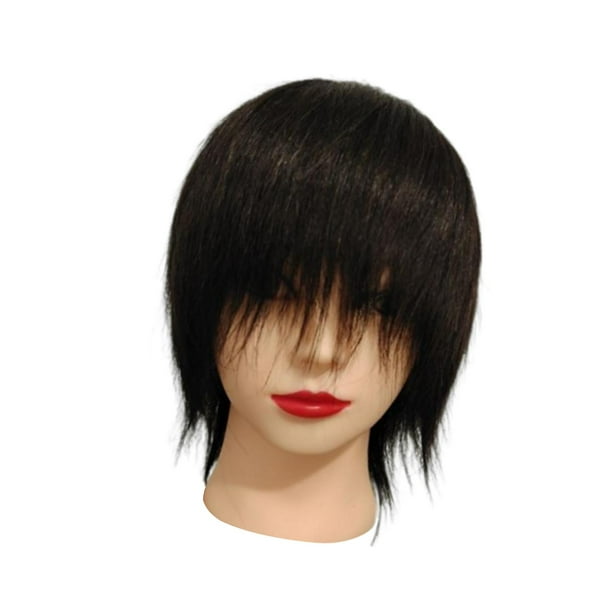 Cabeza de maniquí con accesorio para el cabello, multiusos, práctica de corte, teñido, permanente, peluquería. 48 centímetros
