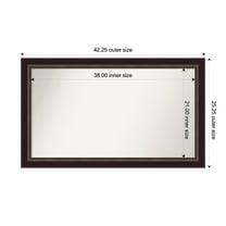 Amanti Art Custom Wall and Bathroom Mirror (25.25 x 42.25 in.), Signore Bronze Frame