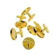 thumbnail image 4 of Gemelos redondos en bronce negro dorado perfecl 6 piezas, 4 of 6