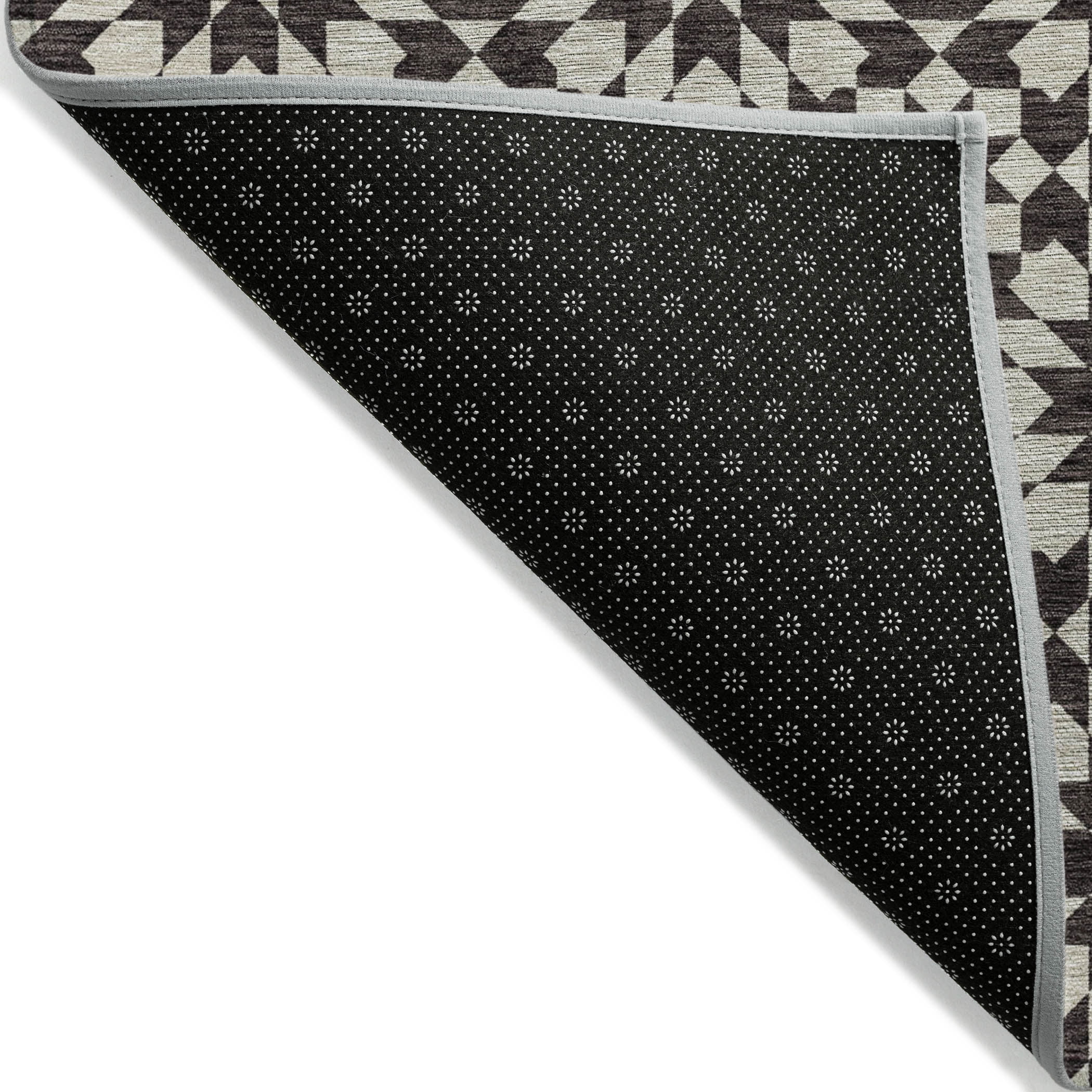 Addison Rugs Chantille Indoor/Outdoor Transitional Spiral Charcoal Washable Rectangle Rug, 5' x 7'6"